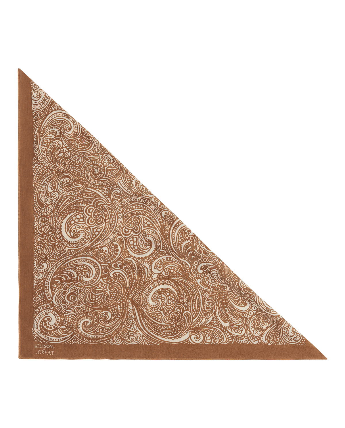 Stetson x THE GREAT Western Paisley Scarf Rust folded bandana for hair or bag styling cowgirl style