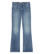 Womens fashion western clothing Utah boutique THE GREAT The Smith High Rise Slim Bell Jean Fairfield Wash With Bleach Crease SKU B153027FFWHB Boltranchstore com free shipping