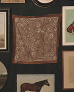 Stetson x THE GREAT Western Paisley Scarf Rust rust cotton voile bandana with white paisley print womens western boutique Utah SKU A174673