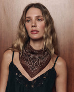 The Great Silk Bandana Chocolate vintage inspired bandana in an earthy brown tone ranch wear Kamas