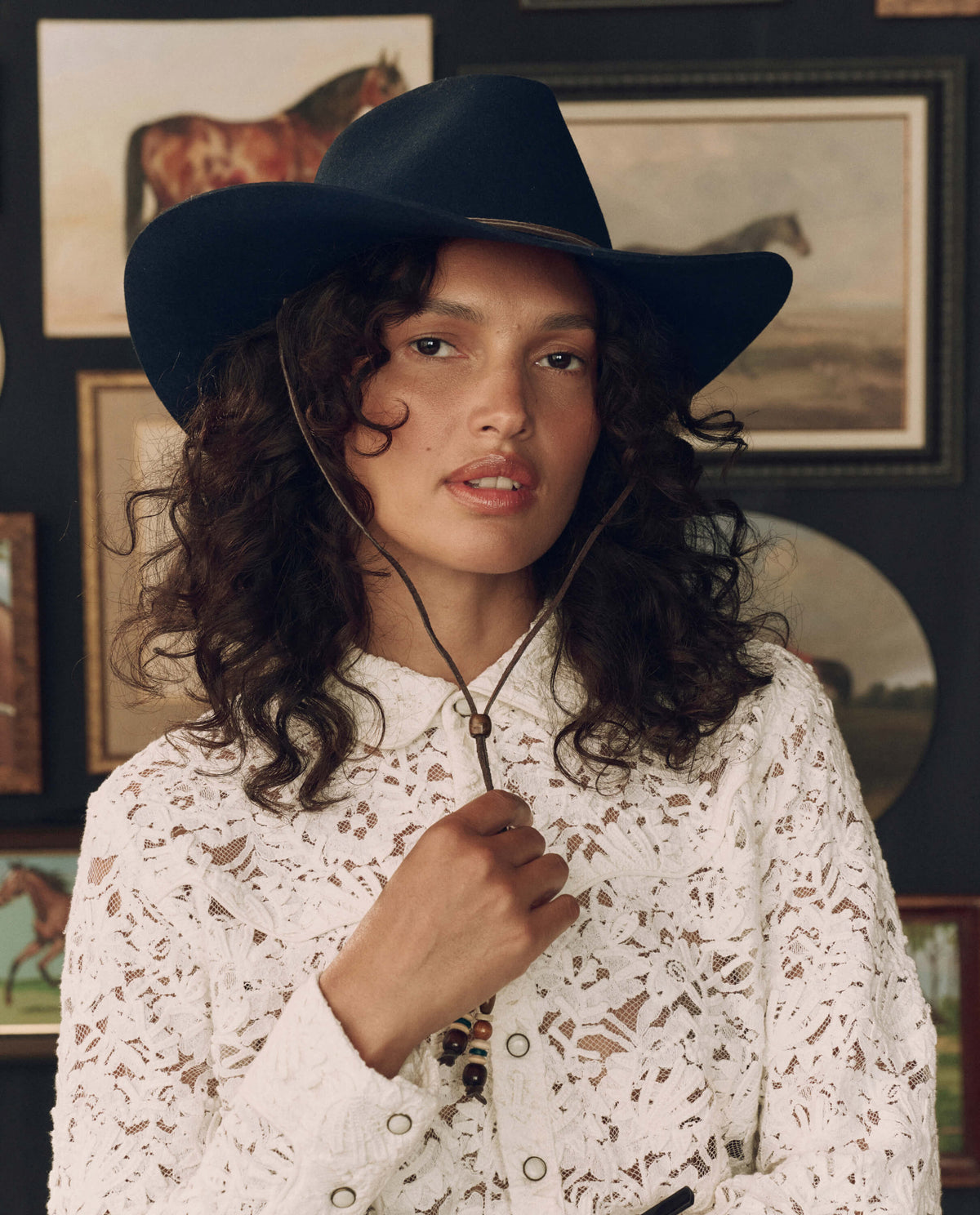 Stetson x THE GREAT Ridge Hat Navy 4 inch pinch front crown and three and a half inch curved brim western clothing