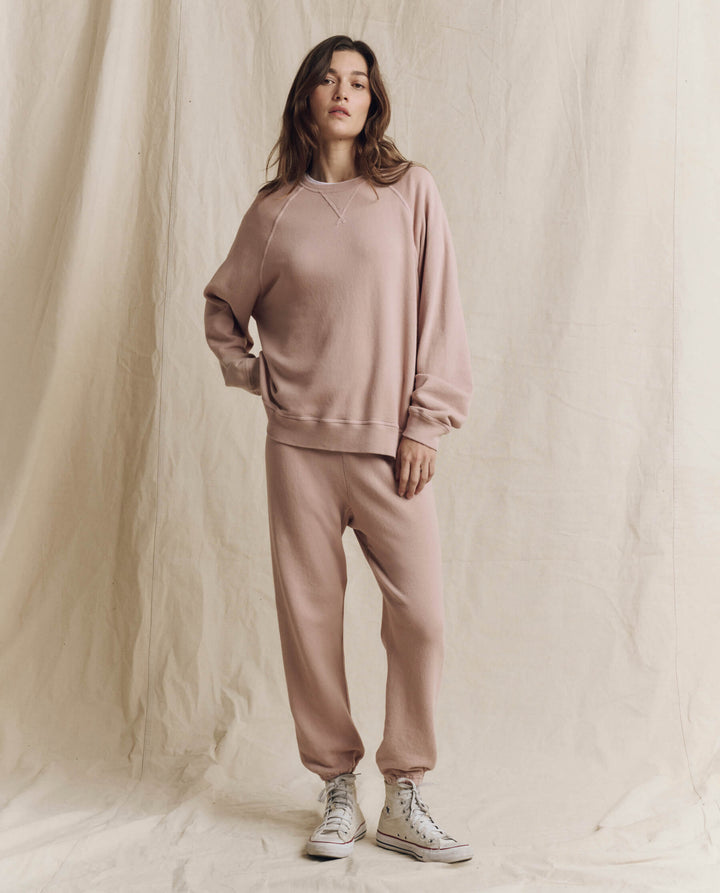 THE GREAT The Stadium Sweatpant Ballet Pink