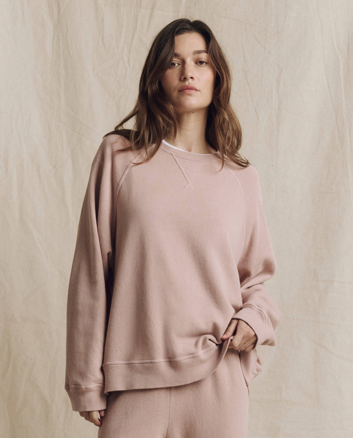 THE GREAT The Slouch Sweatshirt Ballet Pink