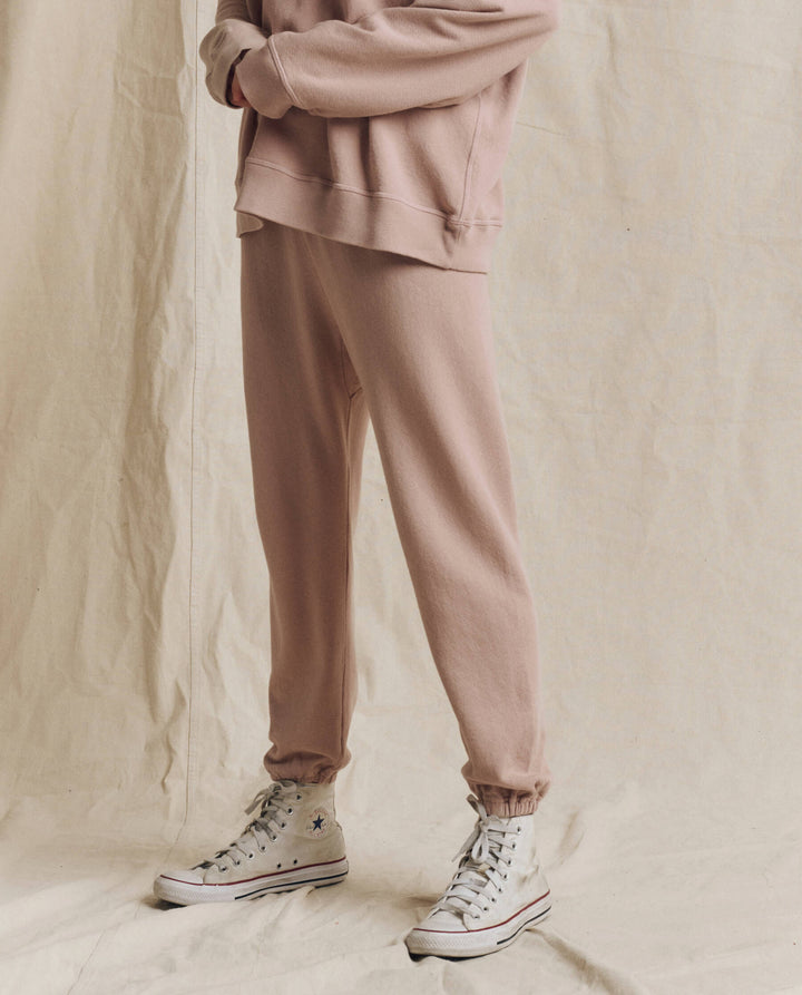 THE GREAT The Stadium Sweatpant Ballet Pink