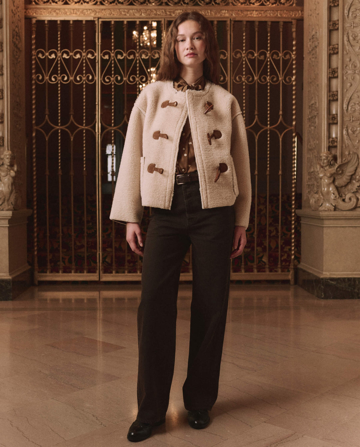 The Great Woodside Toggle Coat Cream warm winter layer for Park City and Kamas