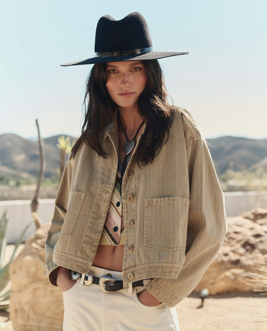 THE GREAT The Rancher Jacket In Driftwood