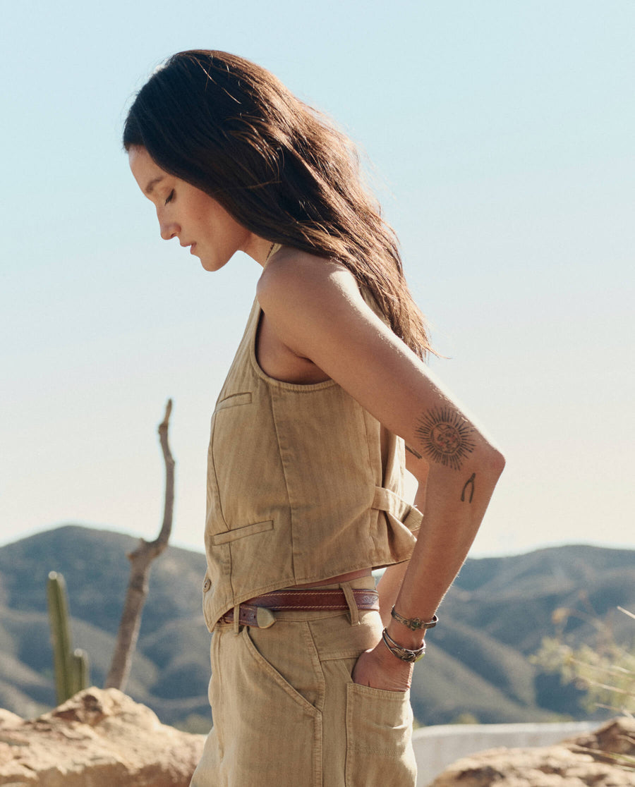 THE GREAT The Suit Vest In Driftwood