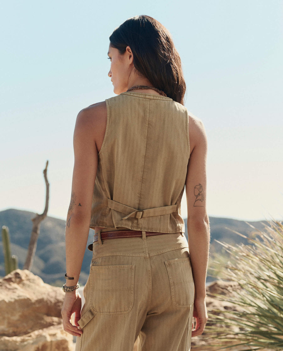 THE GREAT The Suit Vest In Driftwood