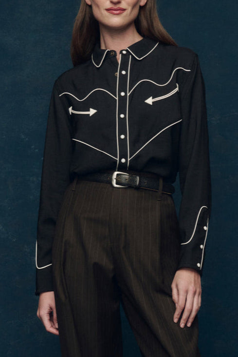The Great The Western Shirt black western fashion popular viral in stock free shipping Boltranchstore.com This Is The Great