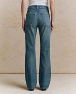 Western clothing Utah womens boutique rodeo THE GREAT The Smith High Rise Slim Bell Jean Fairfield Wash With Bleach Crease SKU B153027FFWHB Boltranchstore com free shipping
