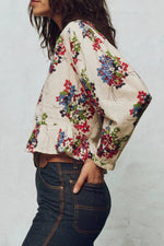 The Great Sicily Oasis Top side view womens long sleeve top