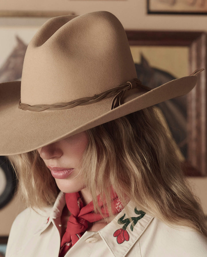 Stetson x The Great The Gus 6X Hat in Butterscotch womens cowboy hat popular viral new 2026 The Great clothing western style brand Boltranchstore.com