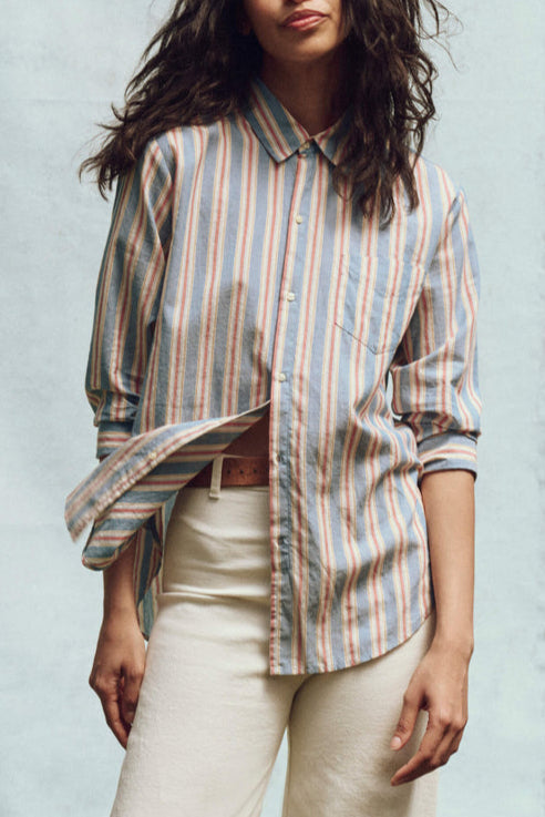 The Great Post Top Blue Frontier Stripe womens shirt available at BoltRanchStore.com