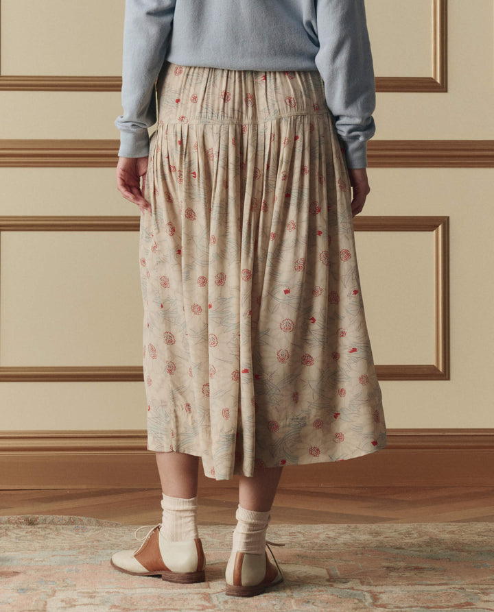 The GREAT Highland Skirt in Champagne Scattered Bloom