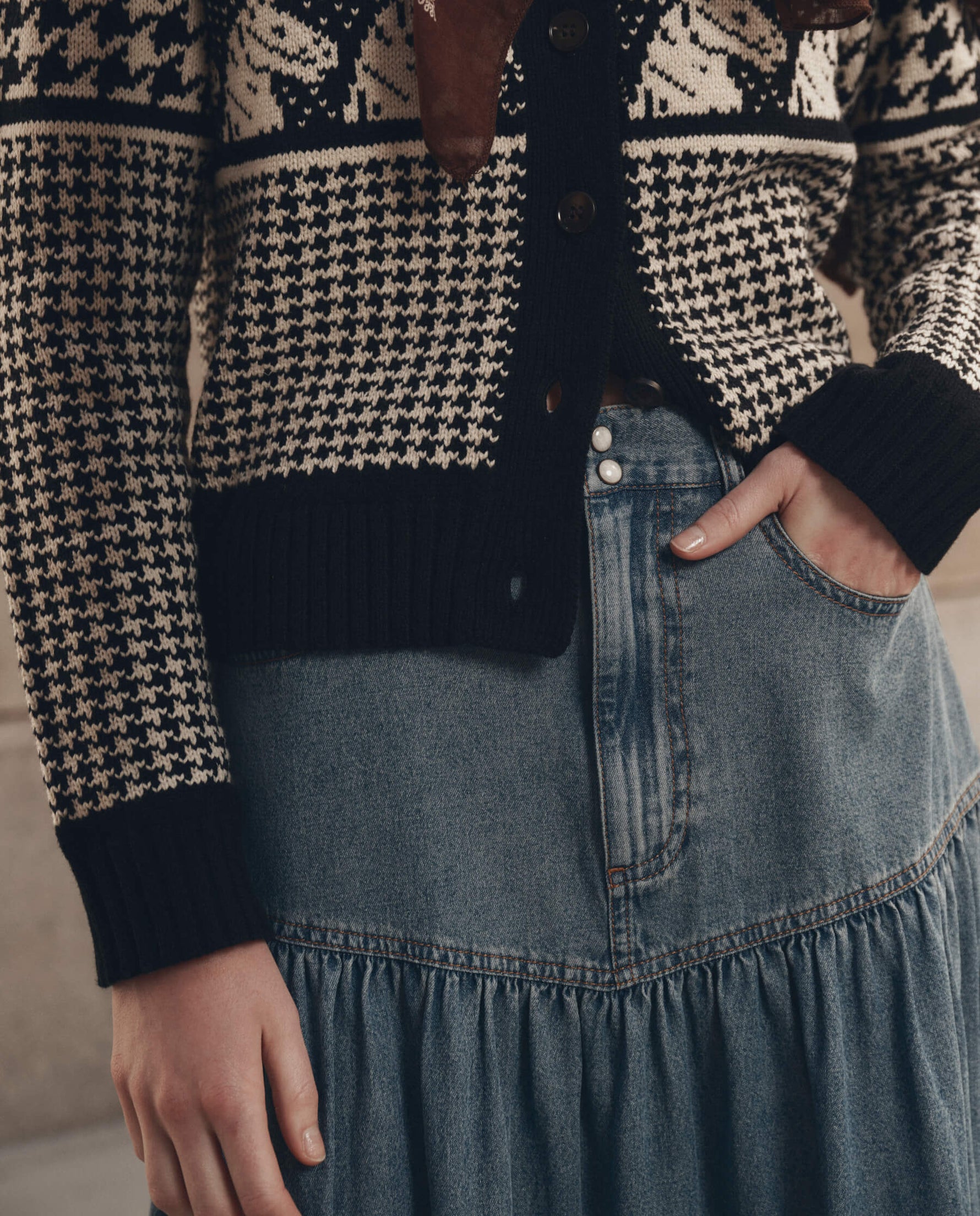 Western clothing Utah womens boutique rodeo THE GREAT The Western Yoke Skirt Oldham Wash SKU K195030OLDHM Boltranchstore com free shipping