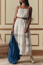The GREAT Rosette Crochet Dress in Cream the great free shipping at boltranchstore.com