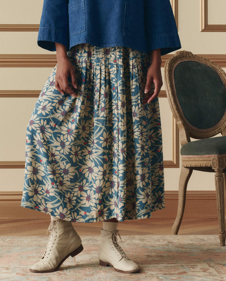 The GREAT Highland Skirt in Blue Scattered Bloom
