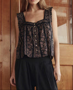 The GREAT Victorian Pleat Tank at boltranchstore.com free shipping tank top button top the great summer top rodeo outfit floral shirt 