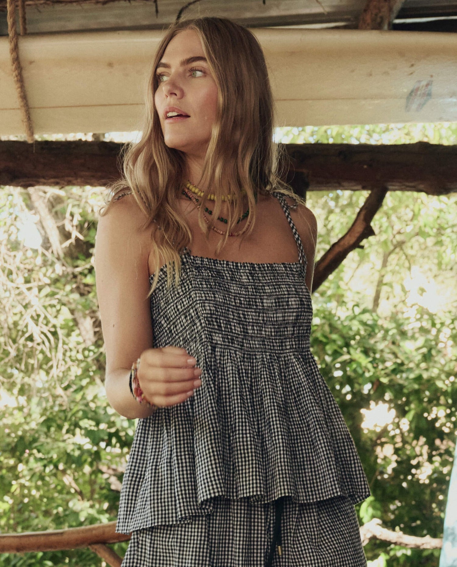 The GREAT The Tide Smocked Top