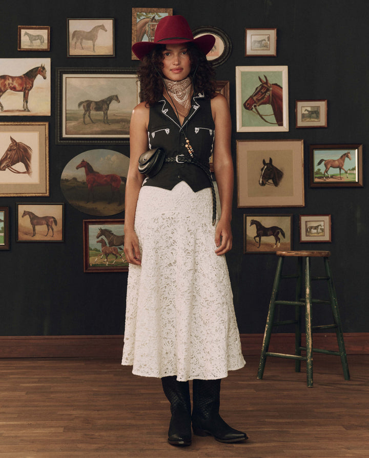 Stetson x THE GREAT Black Basket Weave Boot