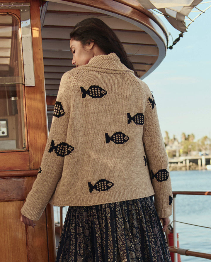 The GREAT The Swimming Fish Lodge Cardigan