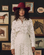 Stetson x THE GREAT Relic Lace Western Shirt boxy relaxed silhouette with crisp shirt collar western clothing