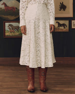 Stetson x THE GREAT Relic Lace Saddle Skirt saddle inspired tailored yoke detail ranch wear