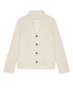 Womens fashion western clothing Utah boutique THE GREAT The Cashmere Cable Lodge Cardigan Cream SKU S529522CREAM Boltranchstore com free shipping