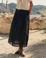 THE GREAT The Structured Victorian Skirt in black at boltranchstore.com frees shipping style with cowgirl boots outfit for a rodeo or summer outfit black skirt womens western skirt in stock new arrivals 