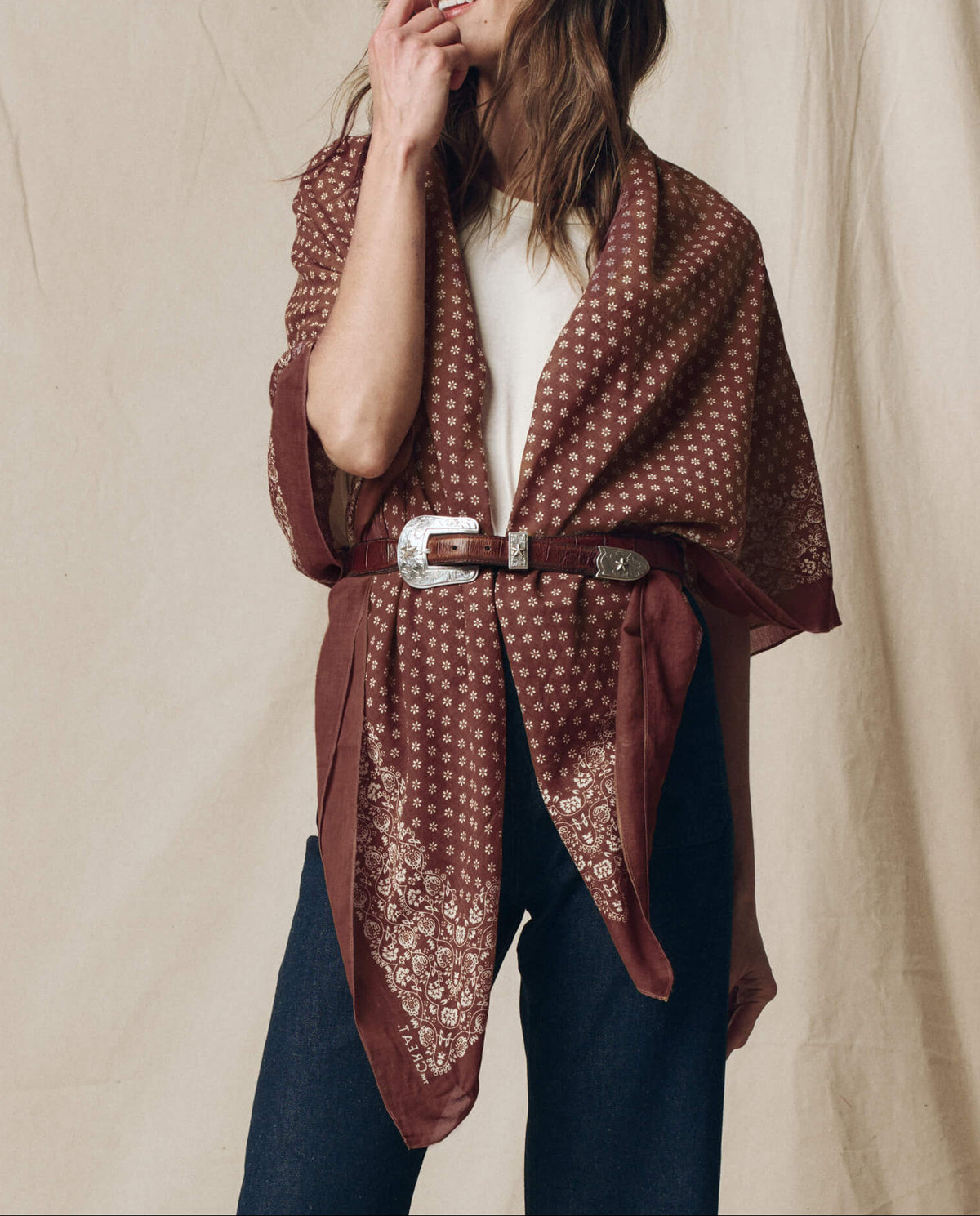 Womens western boutique Utah womens fashion THE GREAT The Big Bandana Chocolate SKU A007449CHOCO Bolt ranch store