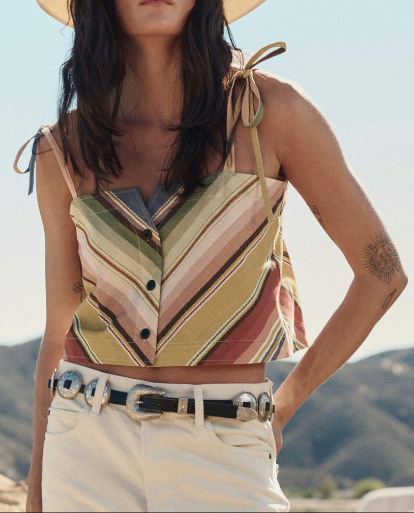 THE GREAT The Folio Tank at boltranchstore.com with free shipping western tank top button  tie sleeve in stock the great 