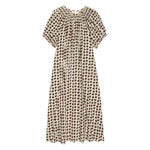 THE GREAT The Smocked Sleep Dress a light weight in a horse print 
