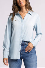 Grace Shirt womens  essential chambray button up Thread and Supply T3235LZTTS