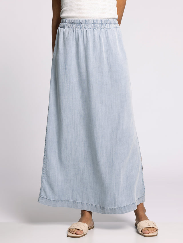Briar Skirt Thread and Supply womens denim skirt casual slit skirt matching set summer at boltranchstore.com