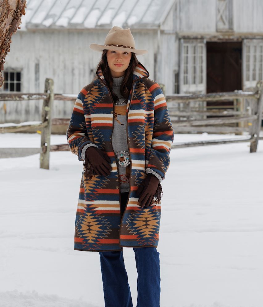 Western clothing womens western boutique Utah Tasha Polizzi Atlas Coat Navy SKU 421503 Bolt ranch store in Kamas Utah near patck city stock womens wester winter coat NFR outfit order today 