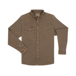 Brown shirt with button details on a white background poncho mes cotulla shirt denim shirt shop at boltranchstore.com today