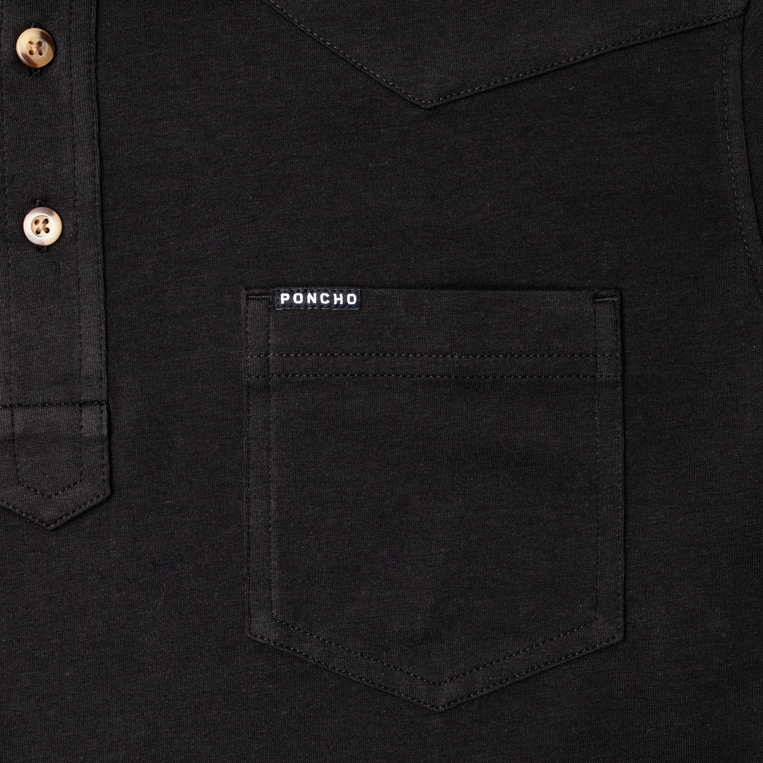 Poncho Mens Permian Shirt in Black