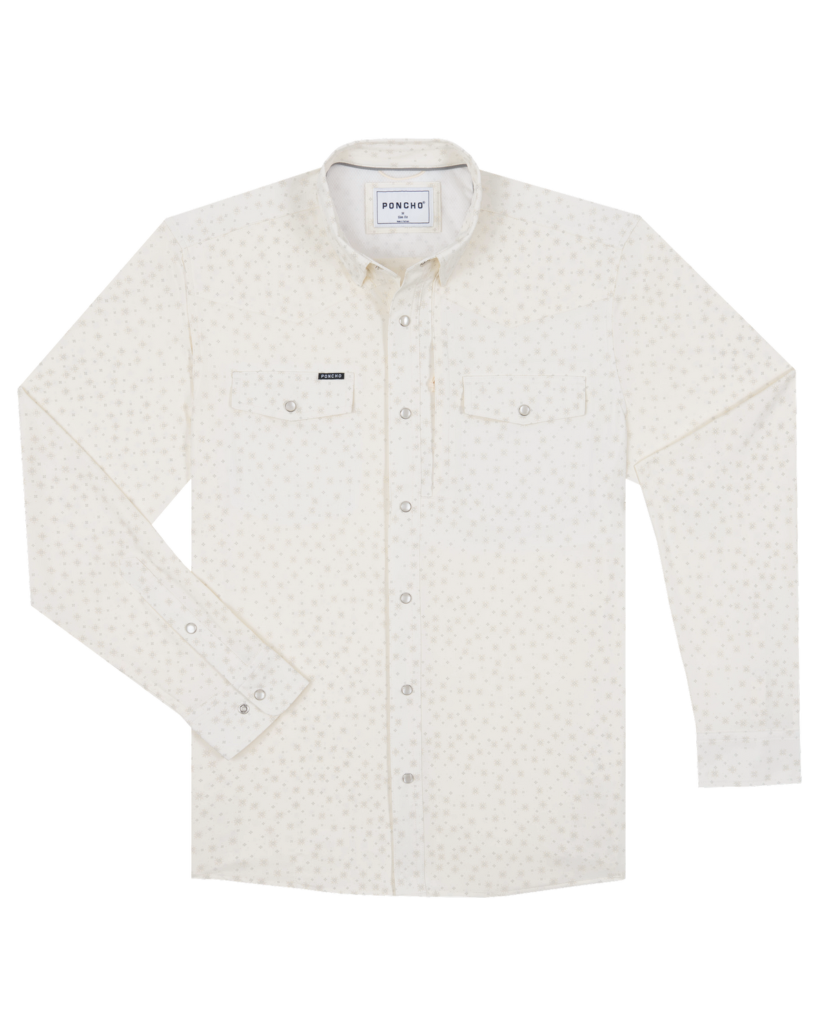 Poncho The Vega square sun print western shirt with pearl snaps and vented back mens ranch wear Kamas Utah SKU SHNYWSLS2520