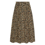 The Great Highland Skirt Tan Leopard cotton midi skirt in a tan leopard print womens western boutique Utah SKU K061B023TNLEP