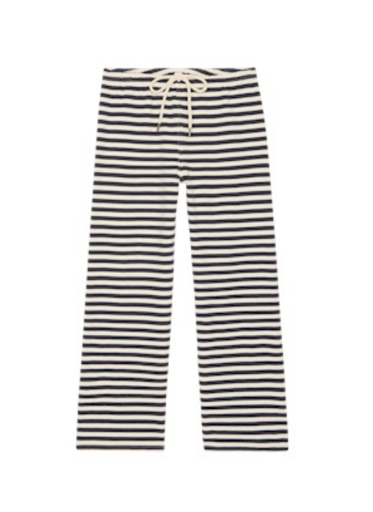 The Great The Lap Sweatpants womens loungewear Boltranchstore.com navy cream striped pants The GREAT womens brand sailor stripe