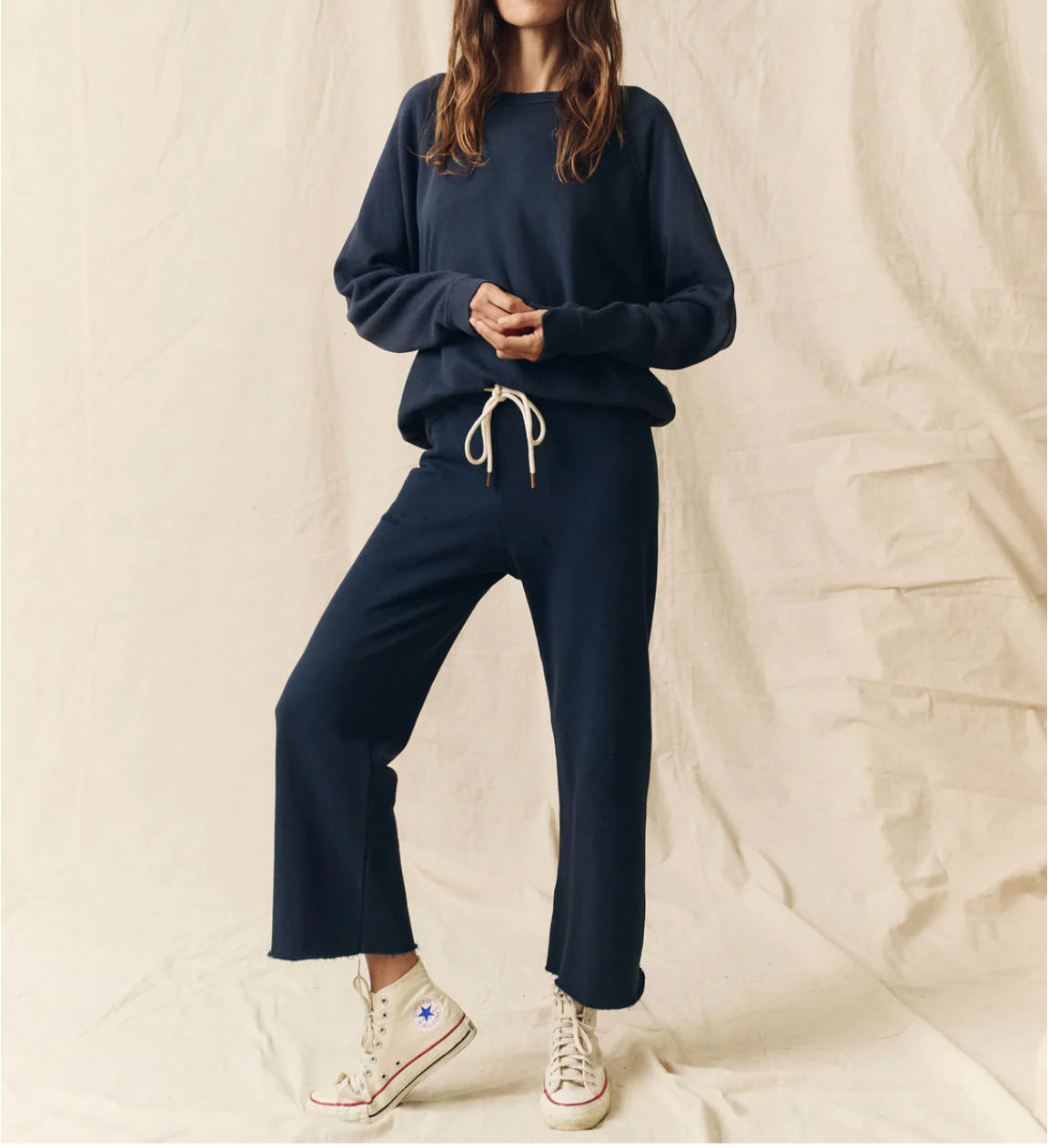 The GREAT Wide Leg Cropped Sweatpant β Bolt Ranch Store