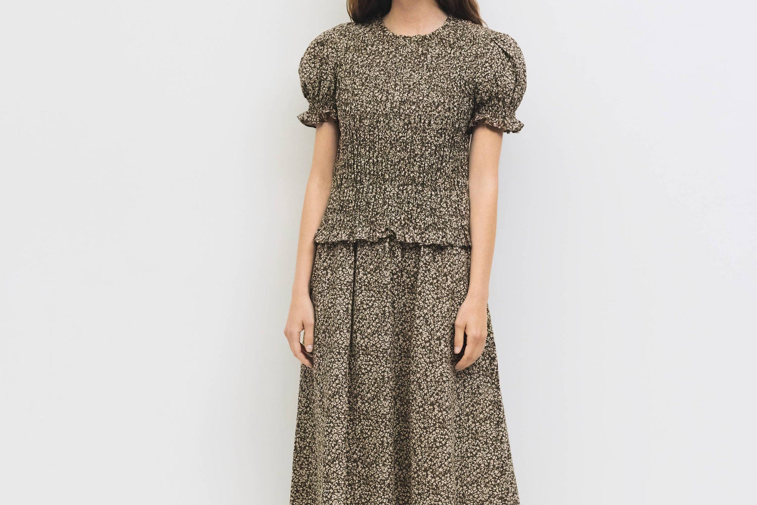 The Harleen Smocked Floral Puff Top buy at boltranchstore.com western boutique free shipping