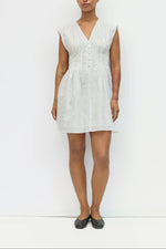 The Hollie Dress Mini Polka Dot Dress sleeveless white summer dress womens western fashion style country music concert outfit Boltranchstore.com Free Shipping 