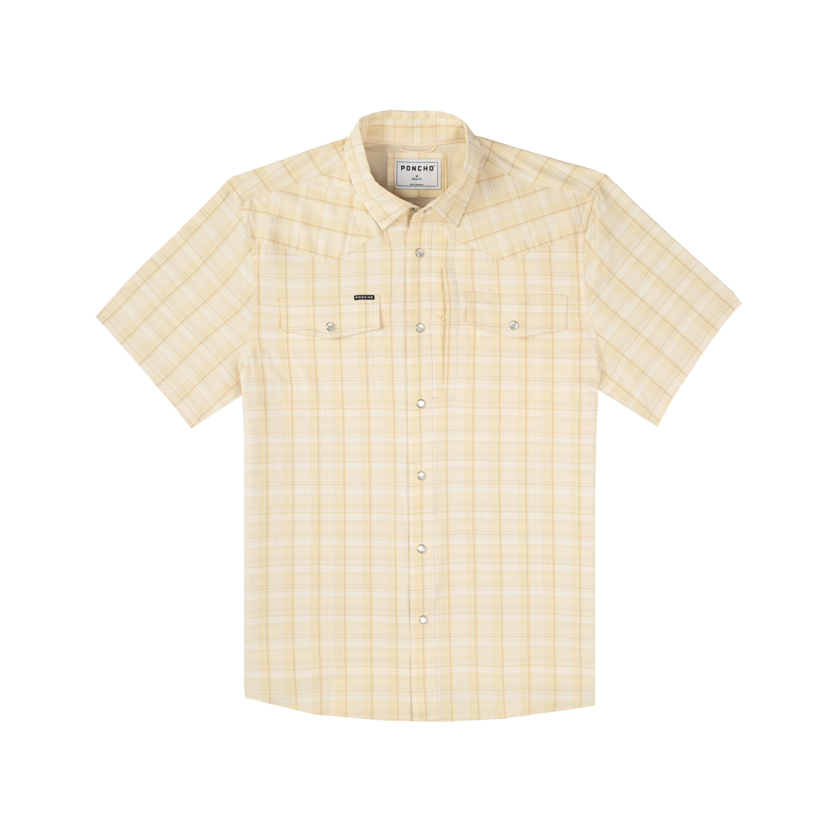 Poncho Mens The Sweetwater Shirt western clothing mens yellow plaid Poncho Brand instock popular viral Boltranchstore.com Free Shipping