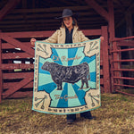 Fringe Scarves Toro Grande Angus Silk Scarf western gift for the cowgirl or cowboy in your life western clothing Utah