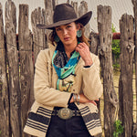 Fringe Scarves Toro Grande Angus Silk Scarf Shorty 26 inch or Long Tall 35 inch square wild rag rodeo