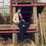 Fringe Scarves Toro Grande Angus Silk Scarf heritage western design with a playful vintage Americana feel Park City