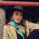 Fringe Scarves Toro Grande Angus Silk Scarf vintage western sign painting style lettering cowgirl