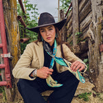 Fringe Scarves Toro Grande Angus Silk Scarf lightweight silk layer for cool mornings at the ranch Kamas