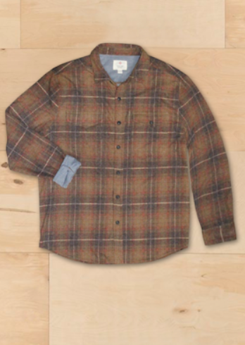 True Grit Drifter Plaid Shirt in saddle free shipping Boltranchstore.com new fall 2025